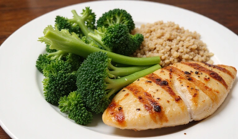 Piatto sano e bilanciato con verdure e proteine