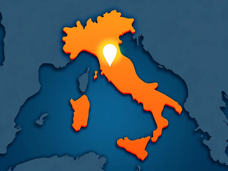 Mappa stilizzata di Firenze con un punto che indica la sede di CoreUp