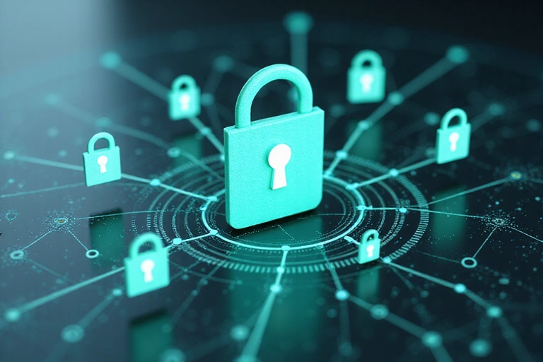 Illustrazione di sicurezza dei dati e privacy online